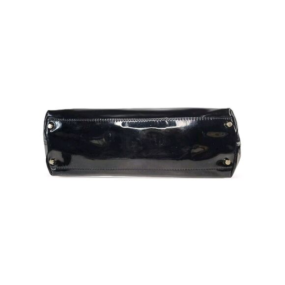 Kate Spade Montrose Elena Nautical Patent Leather Striped Bag Navy EUC - Picture 7 of 12